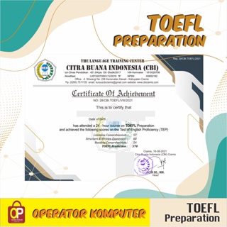 TOEFL ITP PREPARATION RESMI TEKNIS ONLINE