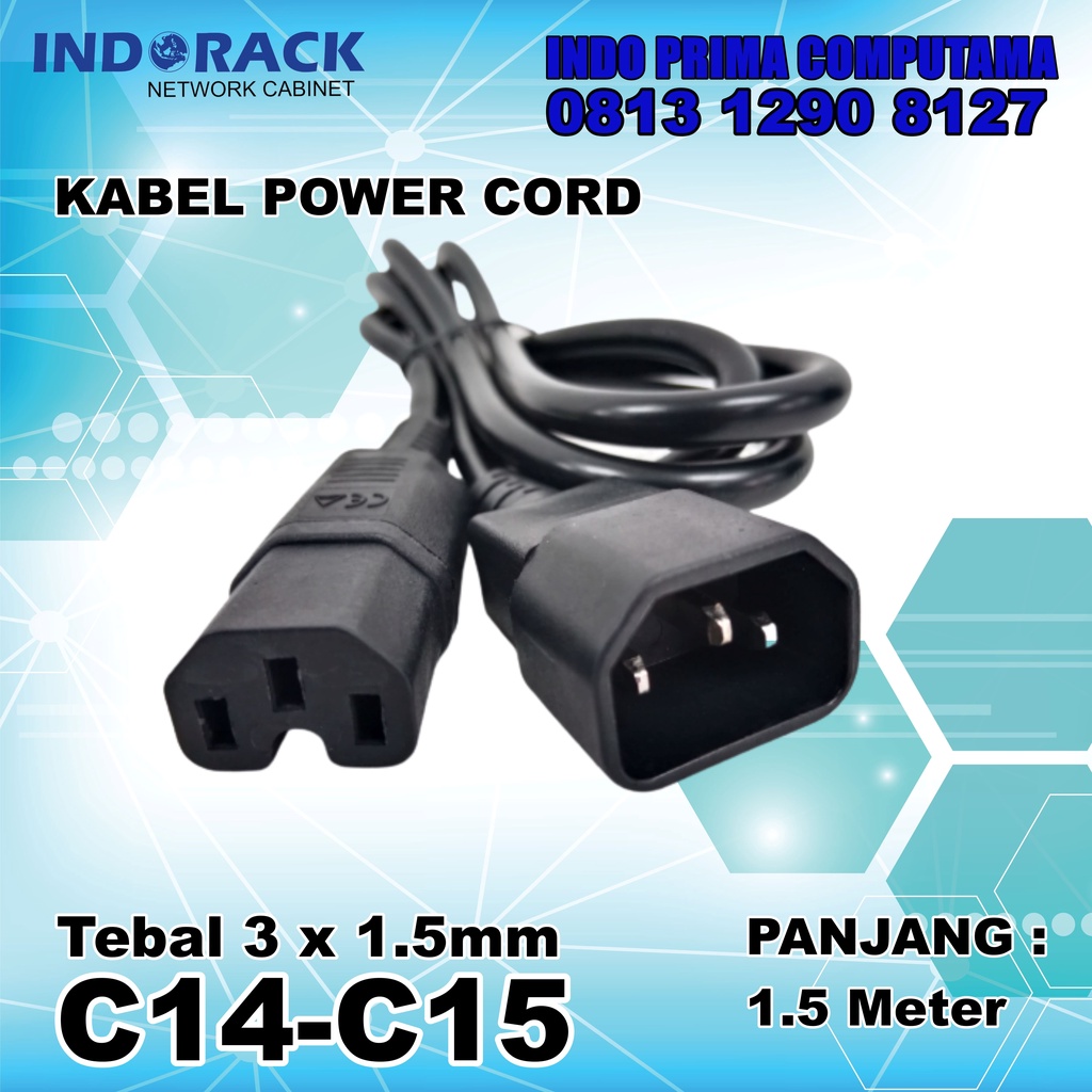 Jual Kabel Power Cord C C A V Tebal X Mm Panjang M Ac