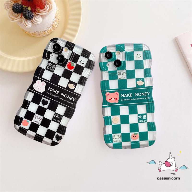 Couple Case Redmi 9 12C 10C 10A 9A 9T 10 9C NFC Redmi Note 8 9 11 10 11s 10s Note 11Pro+9pro 9s 10Pro Mi 11T Pro POCO M3 X3 Pro NFC Soft Wavy Edge Kotak-Kotak Lucu Smiley Back Sarung