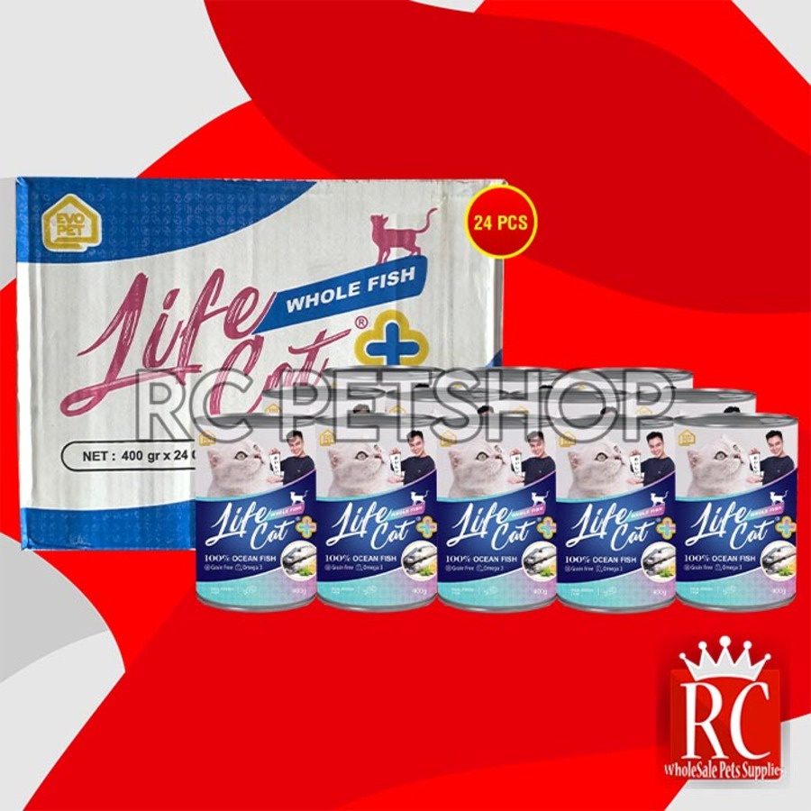 Makanan Kucing Life cat Plus Wet Food Kaleng Grosir Dus 24Pcs 400gr