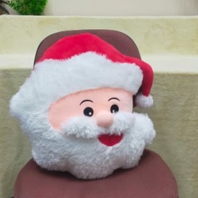 Bantal Kepala Santa Size xL/50cm/bantal natal/boneka natal/kado natal/hiasan natal/