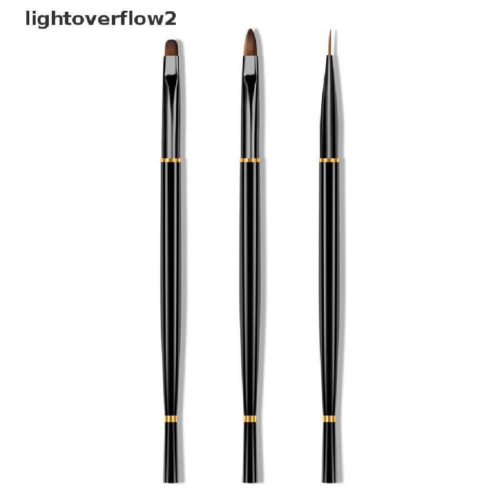 (lightoverflow2) 3pcs / Set Pena Terapi Cahaya Dengan Cover Untuk Nail Art (ID)