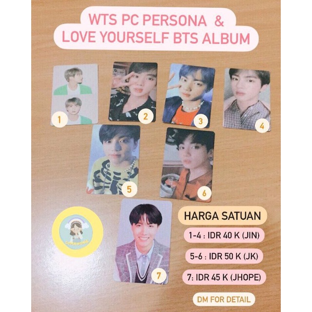 PC Persona & Love Yourself BTS Album official