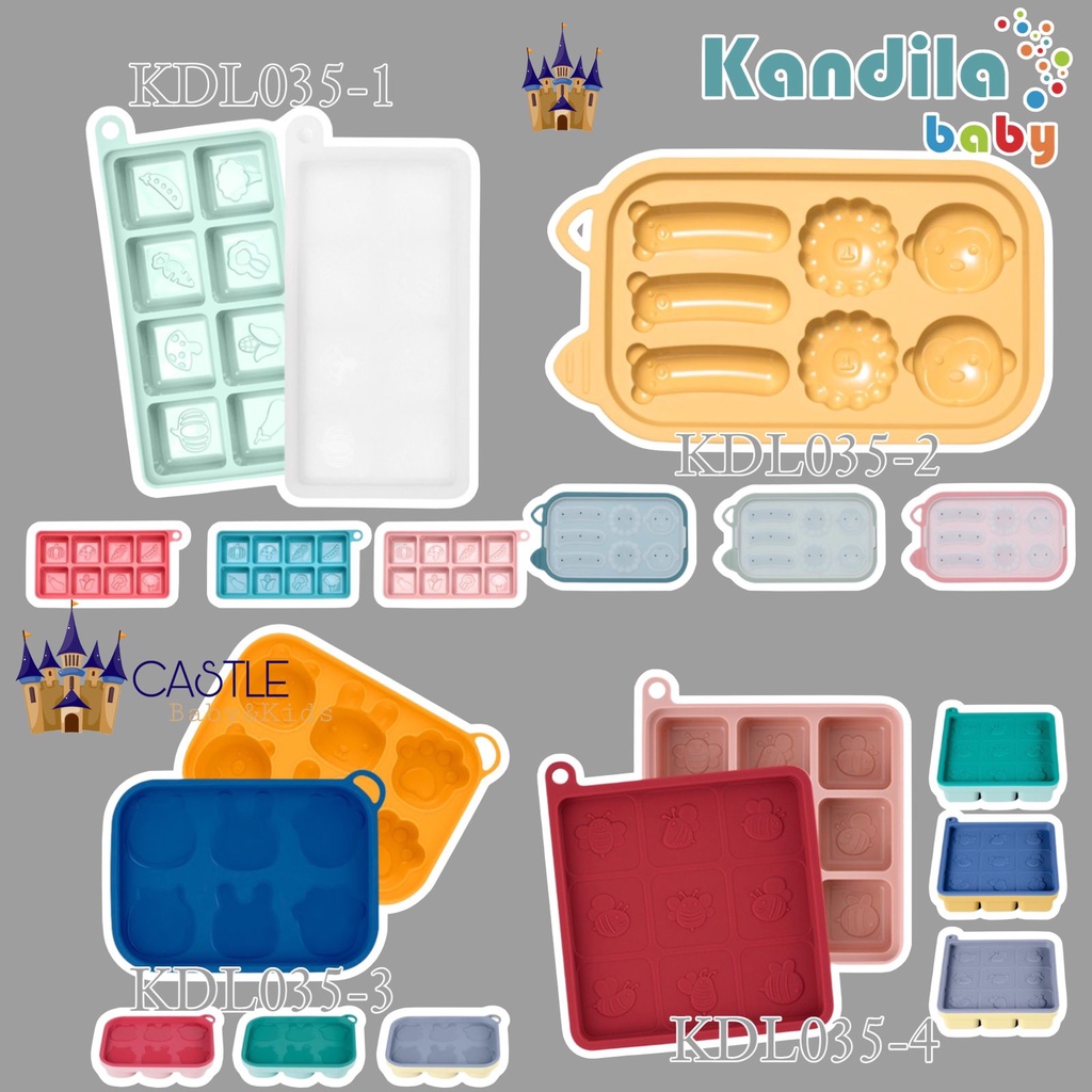 KandilaBaby KDL035-1 KDL035-2 KDL035-3 KDL035-4 VEGGIE SILICONE ICE TRAY - CARTOON SAUSAGE MOLD - CUTE ANIMALS SILICONE ICE TRAY - CUTE BEES SILICONE ICE TRAY - Cetakan Bekal Bayi - Cetakan MPASi - Tray MPASI