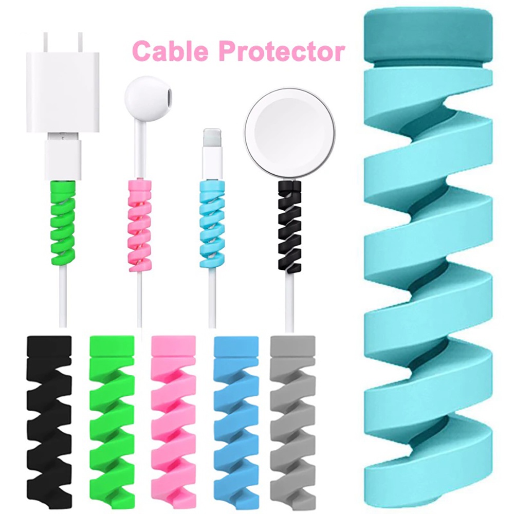 PELINDUNG UJUNG KABEL CHARGER WARNA UNIVERSAL / PELILIT KABEL DATA HP / PELINDUNG KABEL SPIRAL WARNA / CABLE PROTECTOR