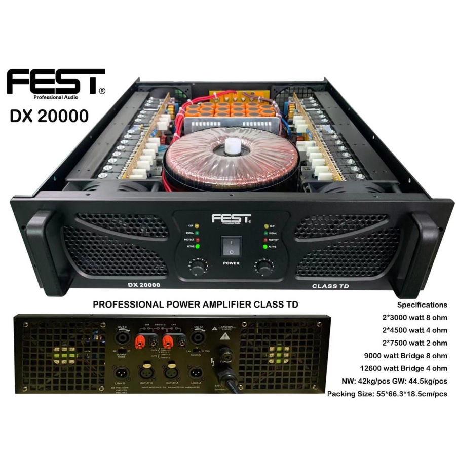 POWER AMPLIFIER FEST DX20000PROFESSIONAL POWER AMPLI