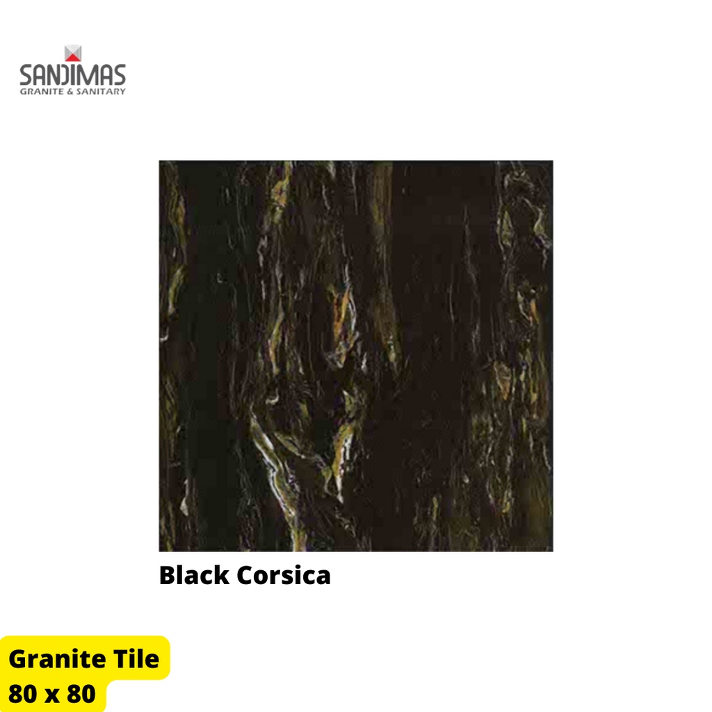 Jual GRANIT LANTAI 80x80 DINDING GRANIT BLACK CORSICA SANDIMAS