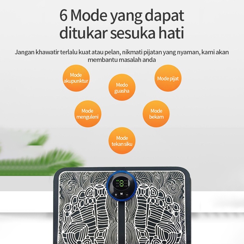 Listrik EMS Pijat Kaki Tikar Pulse Akupunktur Pengisian Meningkatkan Sirkulasi Darah Meredakan Sakit unisex