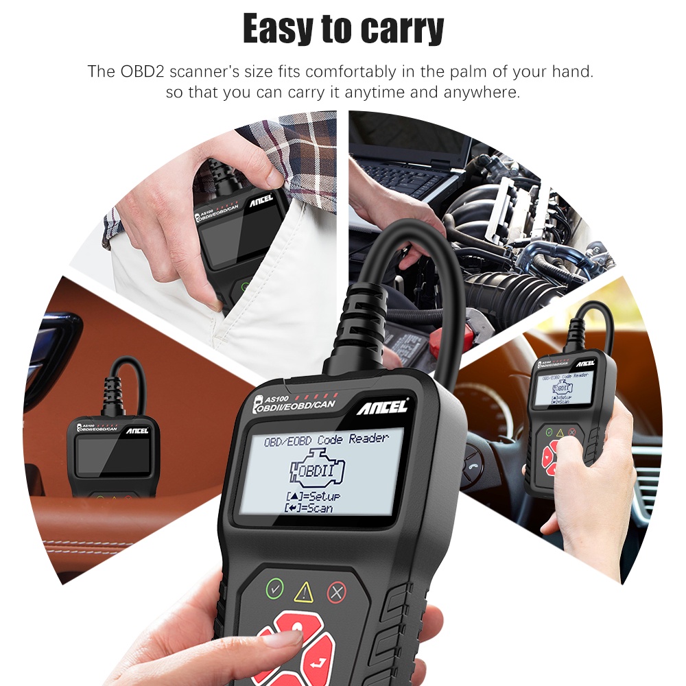 ANCEL AS100 Obd2 Scanner Car Scanner Odb2 Car Diagnostic Tool Obd Car Diagnostic Scanner Automotive Scanner