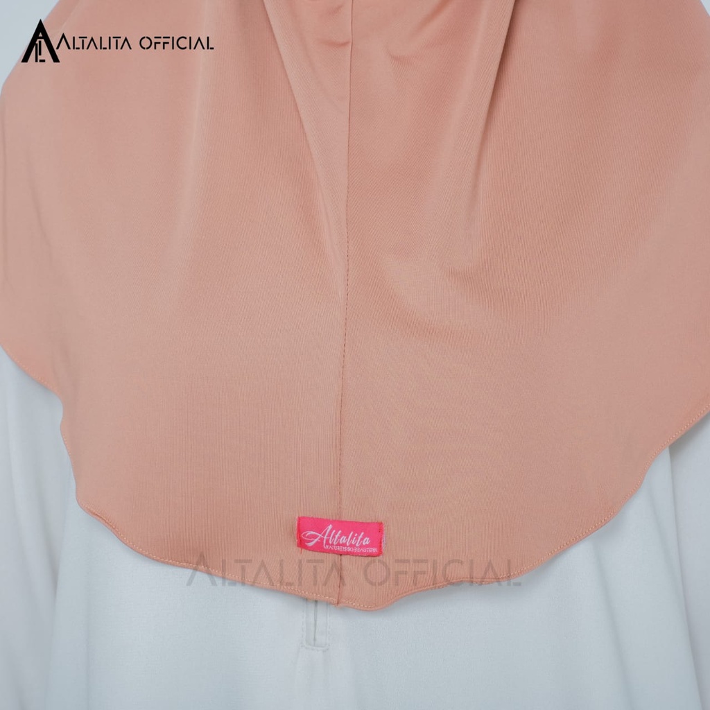 Altalita - Jilbab Bergo Instan Zaida Malay Non Pet Menutup Dada Terbaru | Kerudung Khimar Instan Syari Jersey Polos Non Pet | Hijab Instan Malaysia Jumbo Bahan Jersey Premium Non Pad Cocok untuk Sekolah Olahraga Volly Futsal Senam dan Sehari-hari
