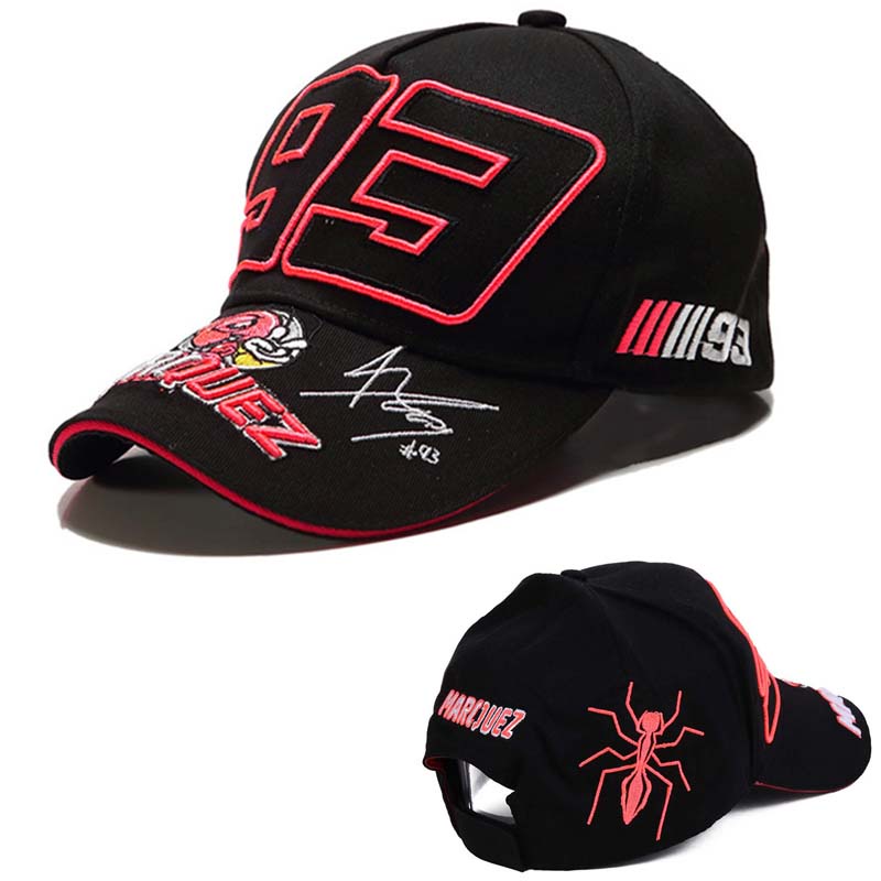 ☛Topi Balap Motor ✔Topi Baseball Desain Bordir Tanda Tangan marquez / Suzuki / Pirelli Lorenzo VR99 MOTO.GP Untuk Unisex