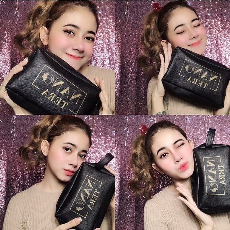 NANOTERA SKINCARE UNTUK PERAWATAN WAJAH,PEMBELIAN SEPAKET KOMPLIT FREE SERUM ANTIAGING DAN POUCH TAS NANOTERA)