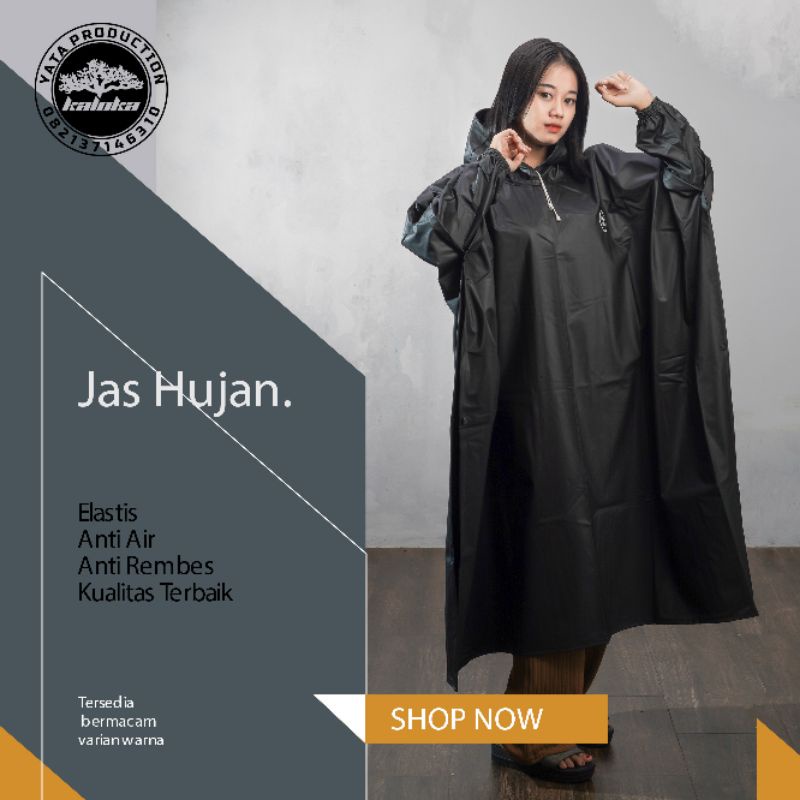 JAS HUJAN Ponco Lengan Celana Raincoat Mantol Kelelawar Pria Wanita KALOKA