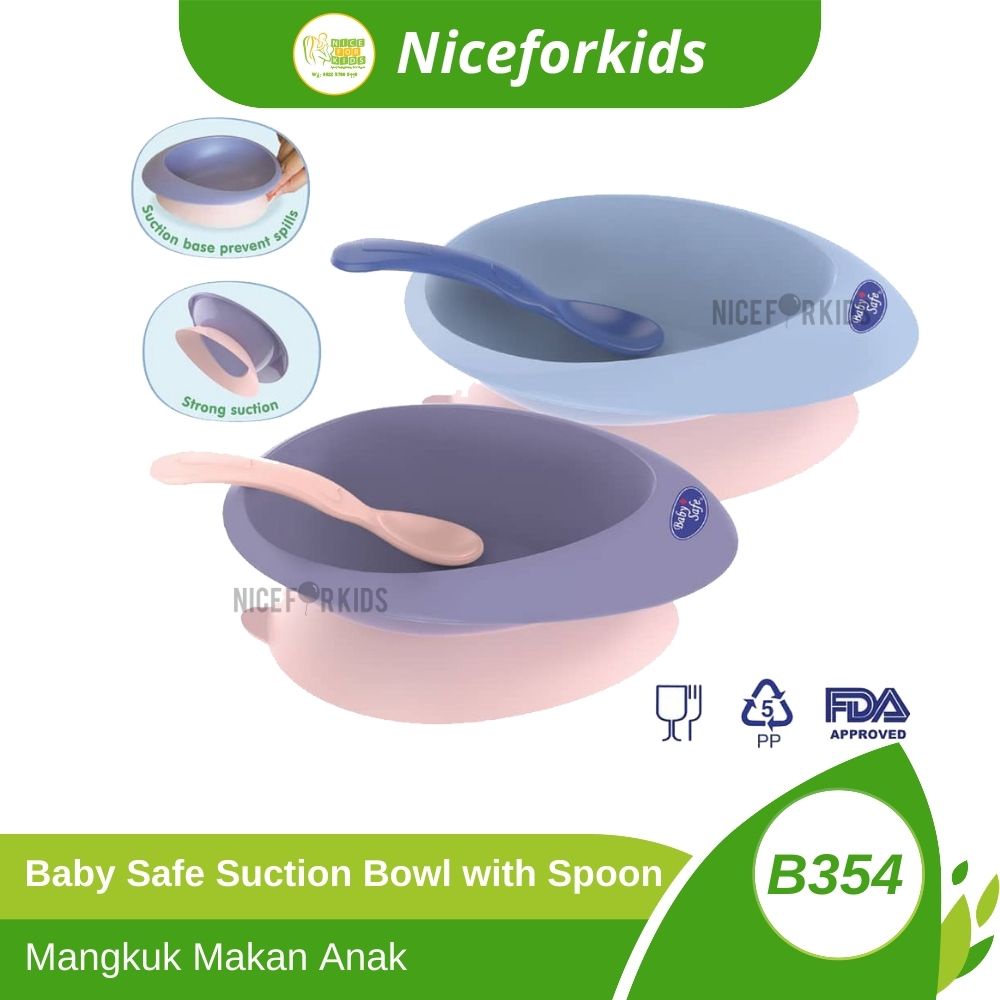 Baby Safe Suction Bowl (B354) / Mangkuk Makan Bayi MP-ASI / Mangkuk Bayi