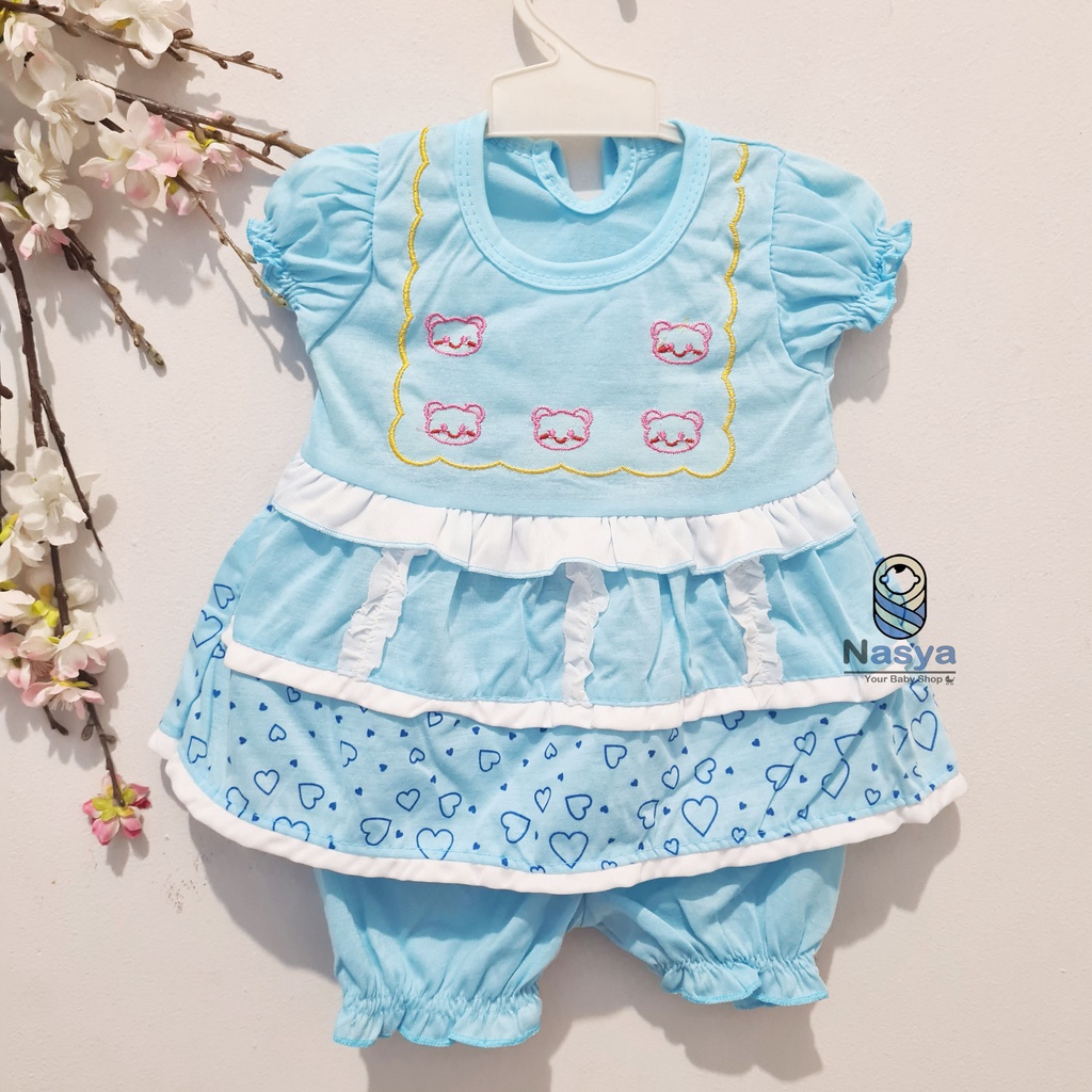 [N-001] Baju setelan bayi perempuan (0-6 bulan) motif buah lucu dan murah