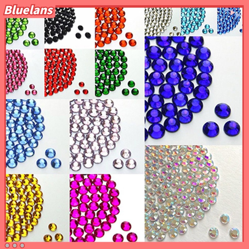2000pcs Berlian Imitasi Bahan Resin Ukuran 2 / 3 / 4 / 5mm Untuk Case Handphone