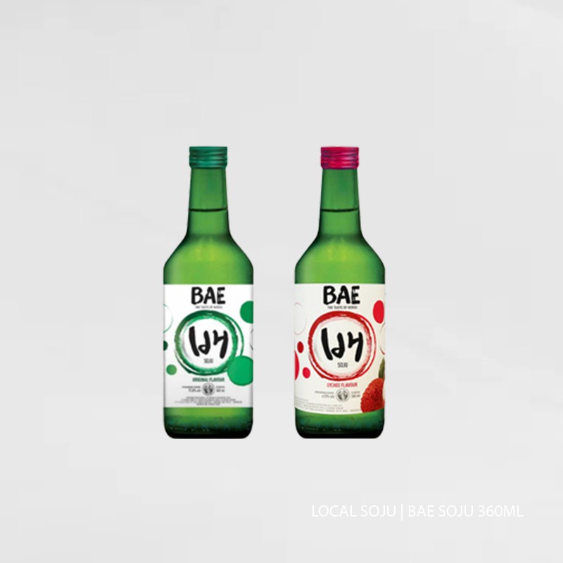 Soju Korea BAE All Variant ( Ori / Leci )  360ml  ( Original &amp; Resmi By Vinyard )