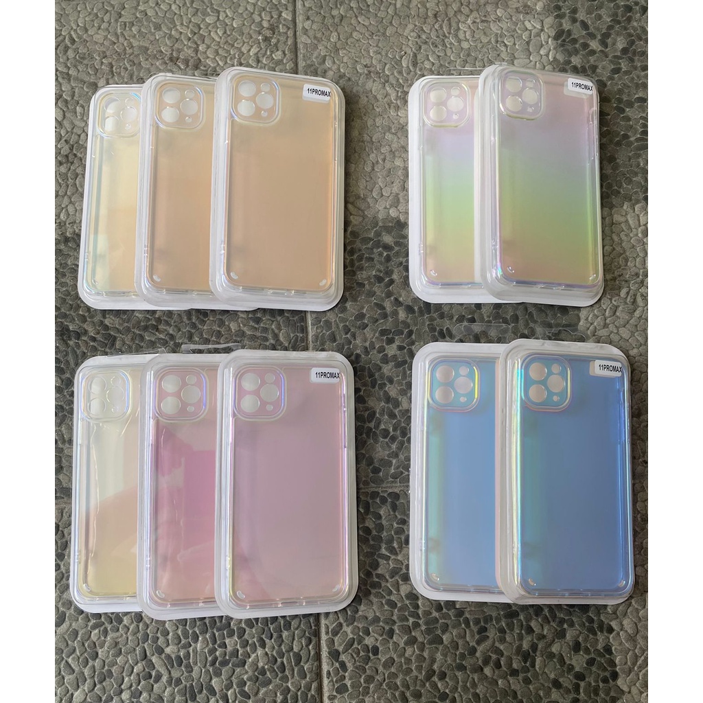 ACRYLIC FUZE RAINBOW CASE IPHONE 13 PROMAX 13 12 PRO 12 11 PROMAX 11 X XR XSMAX 8 PLUS 7 PLUS 8 / SE / 7 SQUARE EDGE FULL PROTECTOR CAMERA