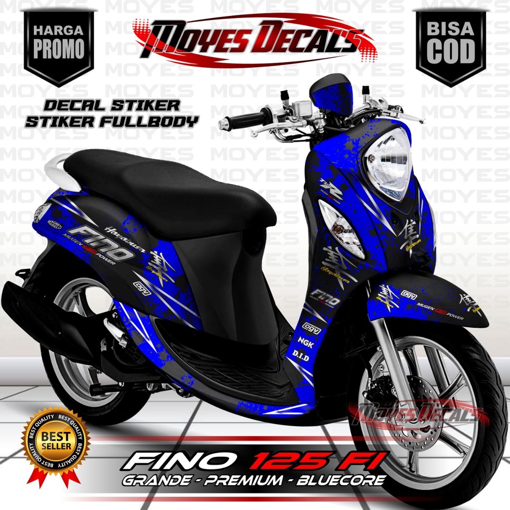 Decal Fino 125 FI  Motif Hayabusa Warna Biru