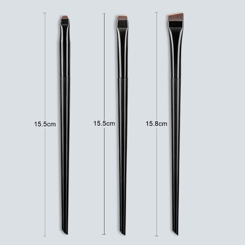 3pcs / set Brush Eyeliner / Alis Kepala Miring Ultra Tipis Multifungsi Untuk Makeup / Kosmetik Wanita