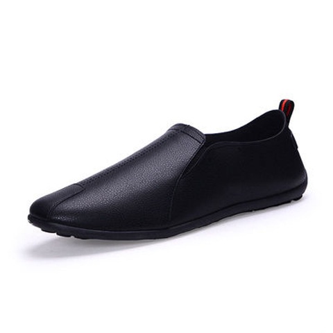 Sepatu Pria Slip on Casual Sepatu Kulit Hitam Formal Sepatu Kerja