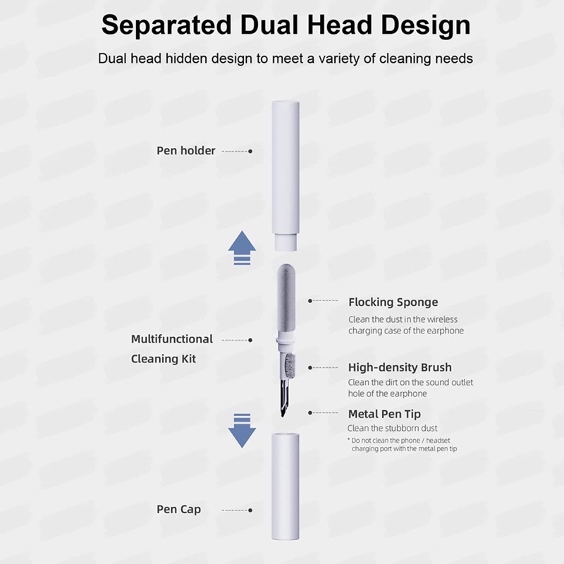 Sikat Pembersih debu Headset Pena Mini Portabel Digital Ear Plug cleaner