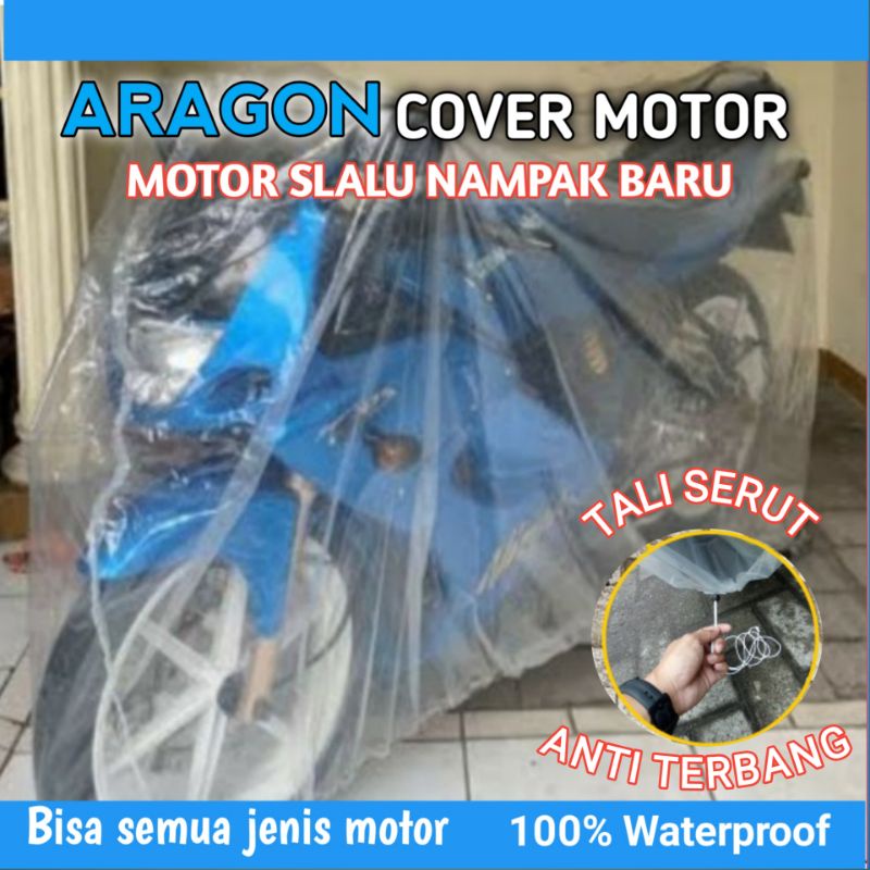 Sarung Cover Mantel Motor Murah TRANSPARAN BENING UNIVERSAL