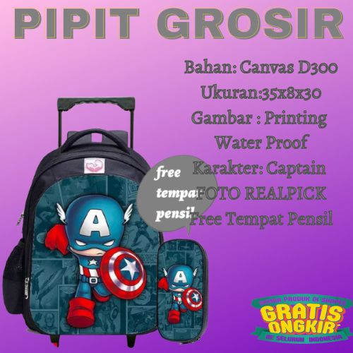 Tas Troly Karakter Marvel Free Tempat Pensil Printing