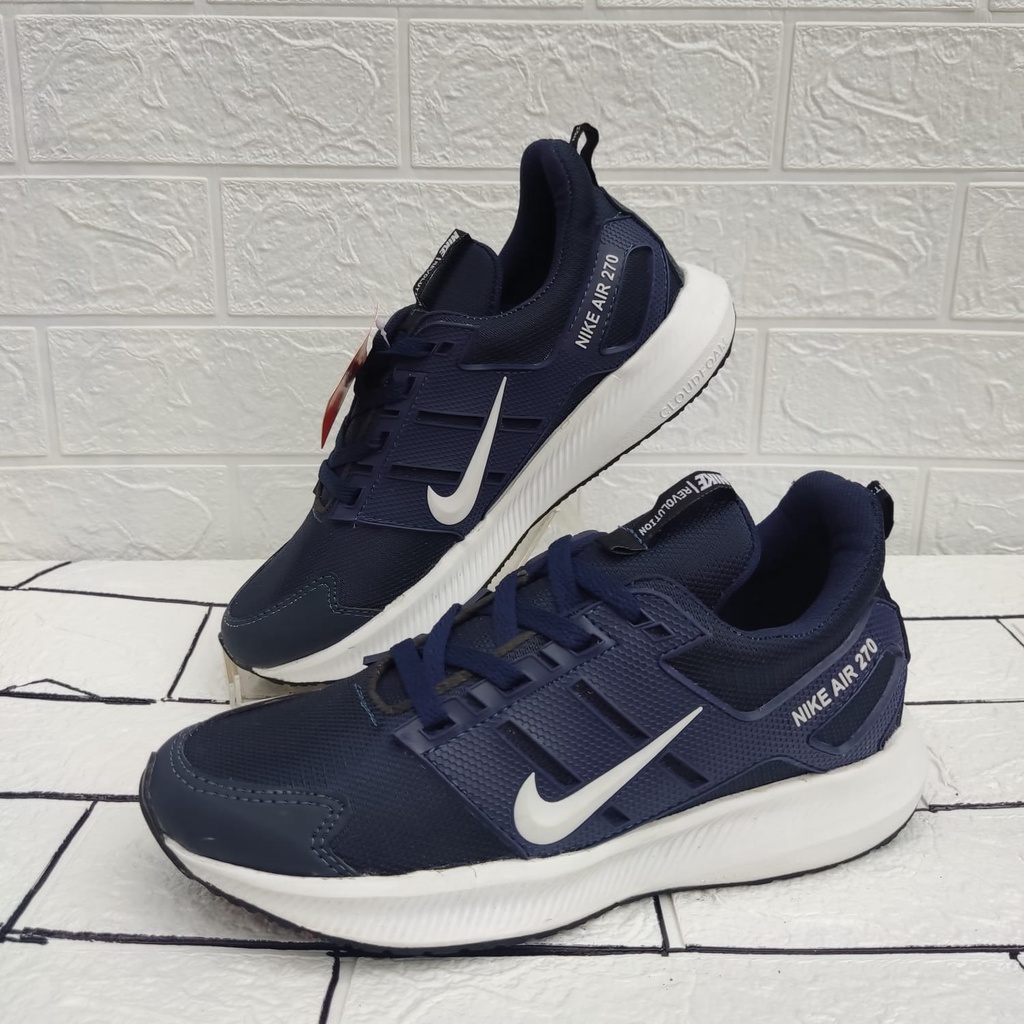 DISKON!! SEPATU SEKOLAH GRADE ORIGINAL NIKE AIR 270 MURAH SEPATU KASUAL KEREN TERBARU BIRU NAVY