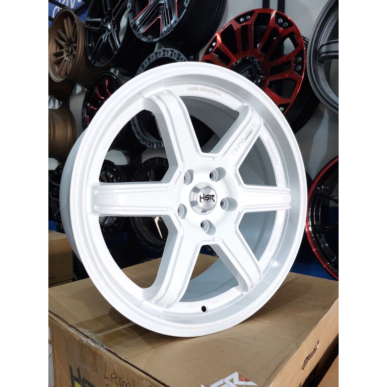 VELG MOBIL RACING PALANG 6 R18 PUTIH MINAS HSR BISA BUAT CIVIC CAMRY