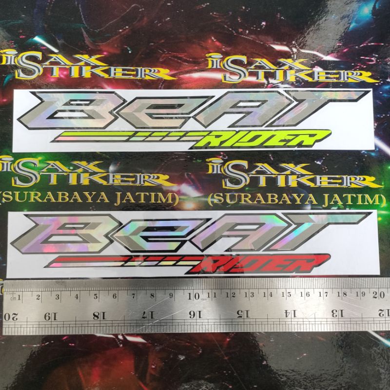 stiker cutting hologram Honda Beat RIDER