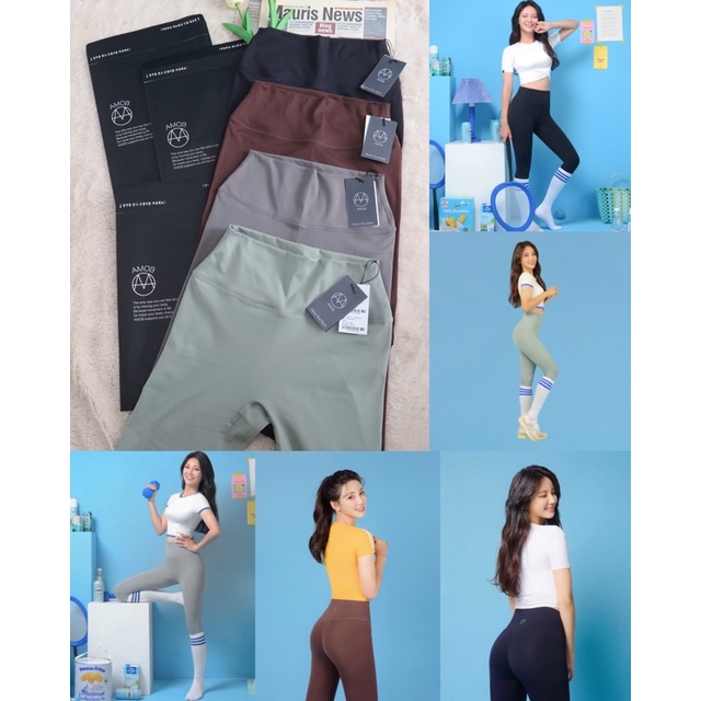 AMOB Korean Legging Highwaist Wanita / Legging Sport Gym