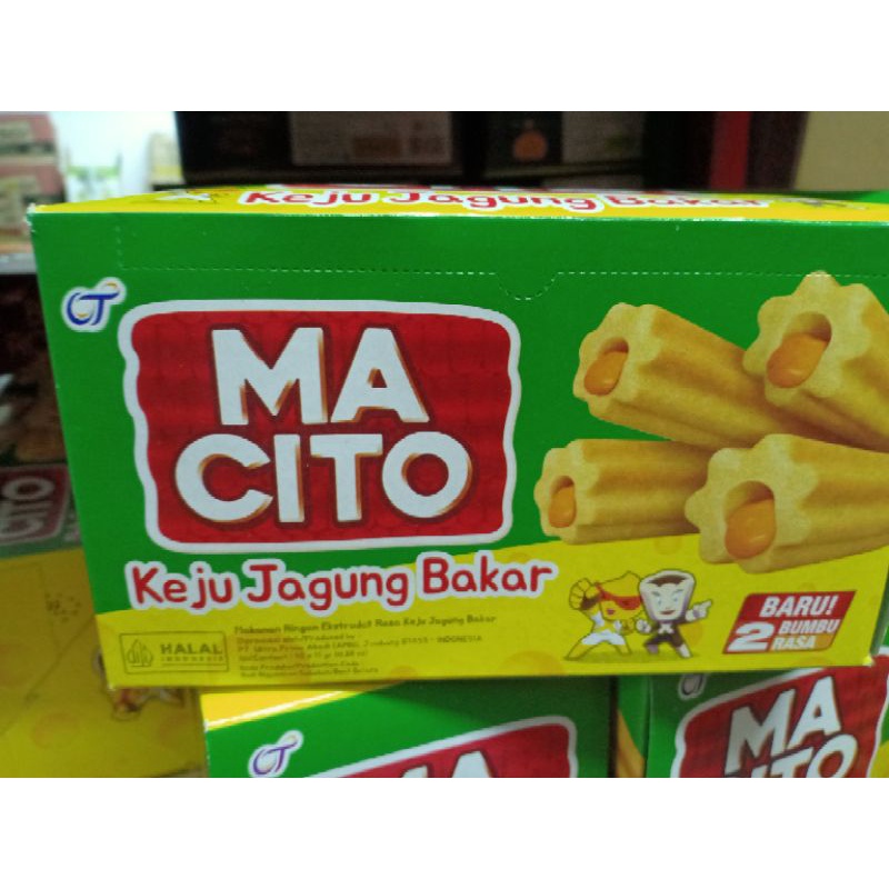

Macito Snack Keju Jagung bakar Isi 10pcs x 11gr