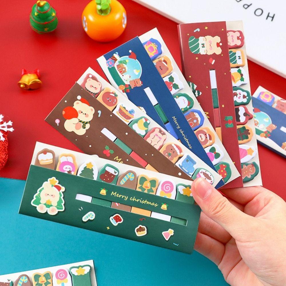 [Elegan] Tab Strip Kartun 240lembar N Kali Sticky Bookmark Christmas Series Diposting Catatan Tempel