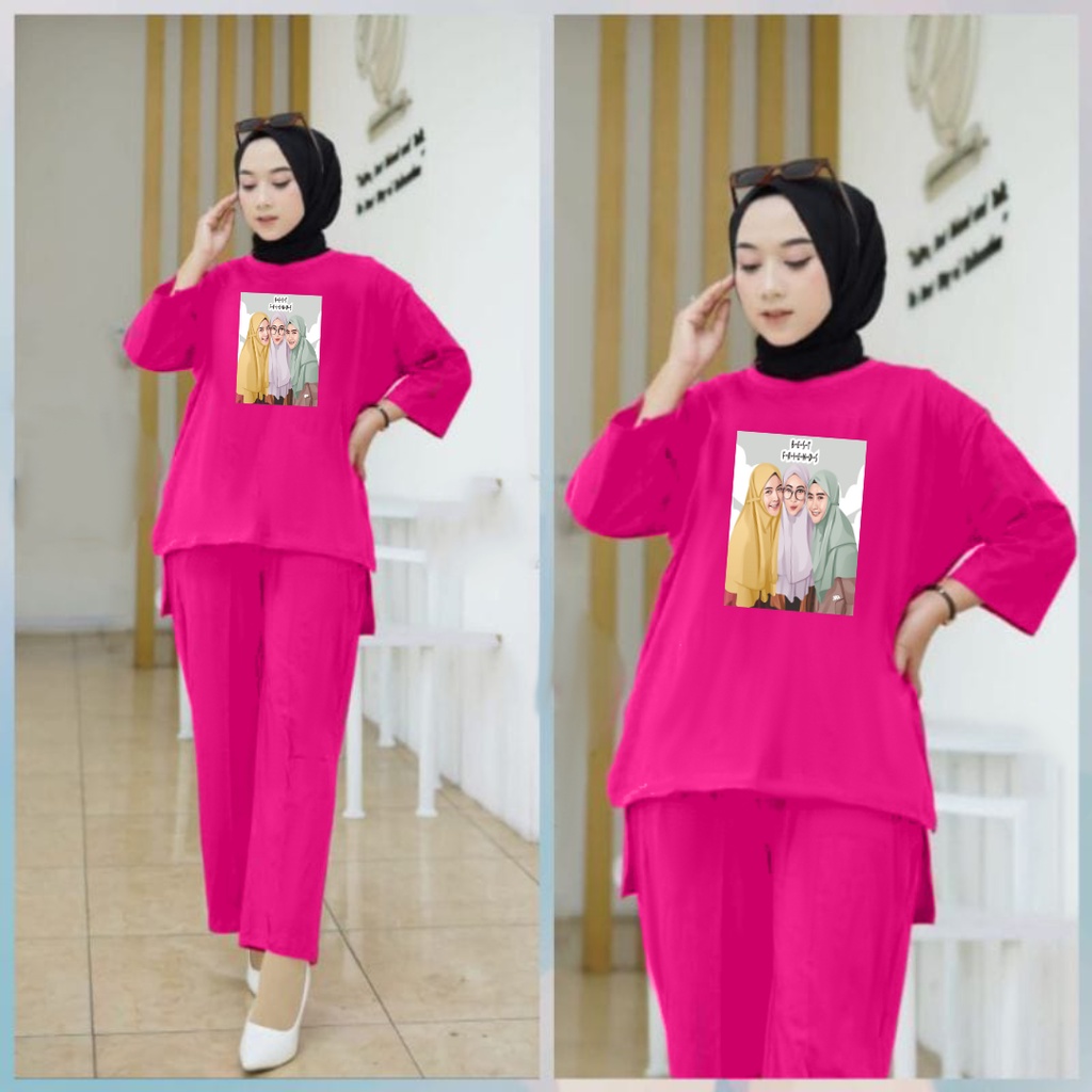 Setelan Tunik Muslim Hijab Best Friend / Blouse Wanita