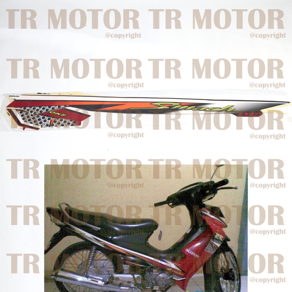 Stiker Motor Smash 110 2005 2006 Sticker Striping Lis Full Set Motor