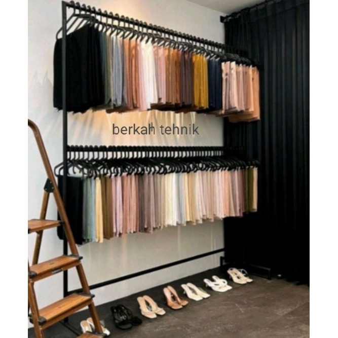 Jual RAK JILBAB TINGKAT PANJANG 2 METER | Shopee Indonesia