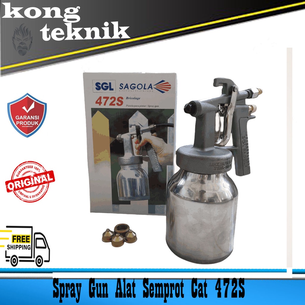ORIGINAL Spray gun tabung bawah / spraygun 472 S SPOT sagola - low pressure