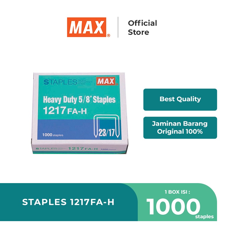 

MAX Staples 1217 FA-H / Isi Stapler / Isi Ulang Staples Besar Jilid