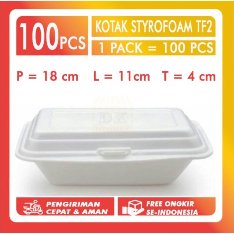 Kotak makan / kotak styrofoam BESAR KECIL SEKAT  / kotak nasi  / kotak nasi Gabus Styrofoam Sterofoa