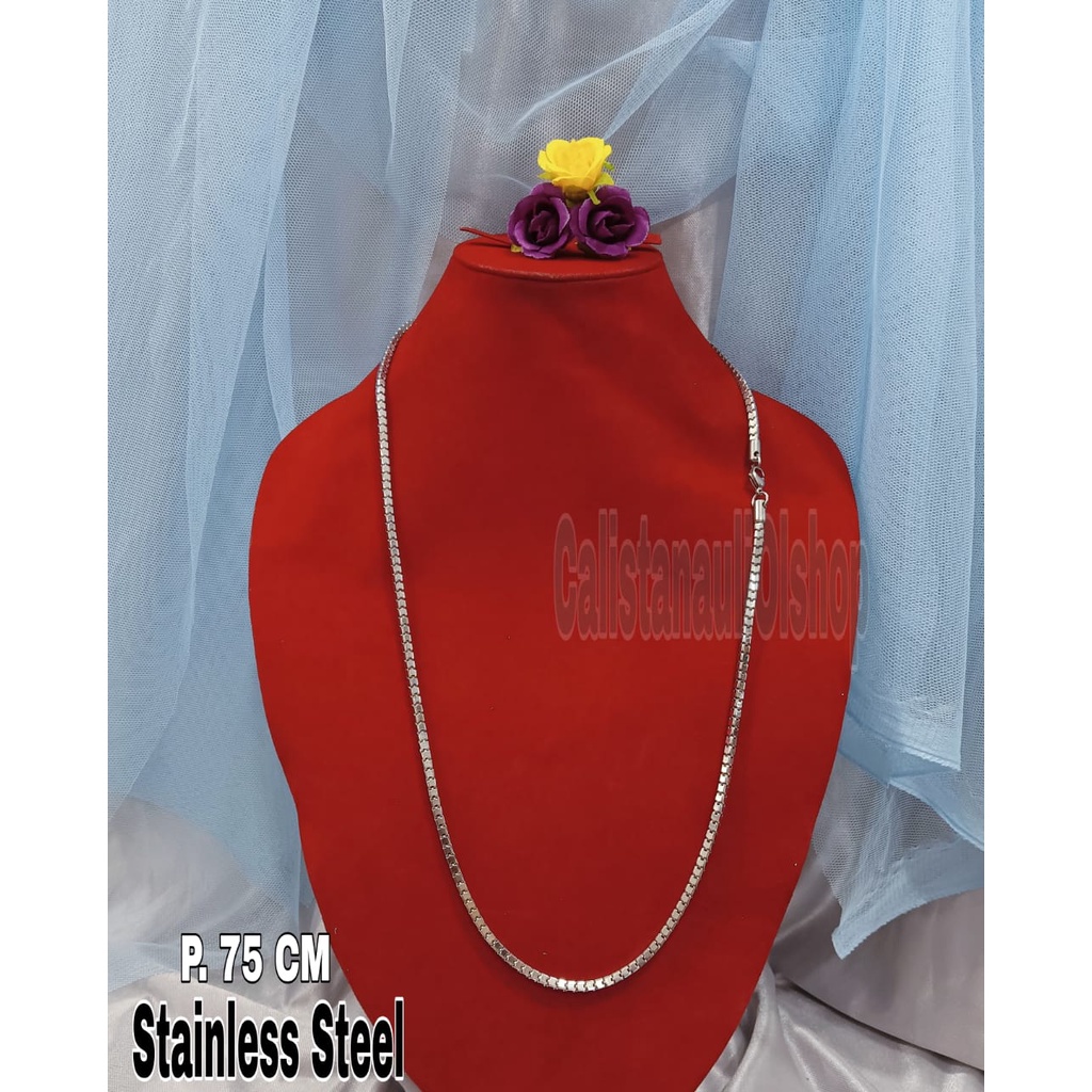 KALUNG COWO RANTAI SILVER PERHIASAN EMAS KOREA ANTI KARAT DAN ANTI LUNTUR