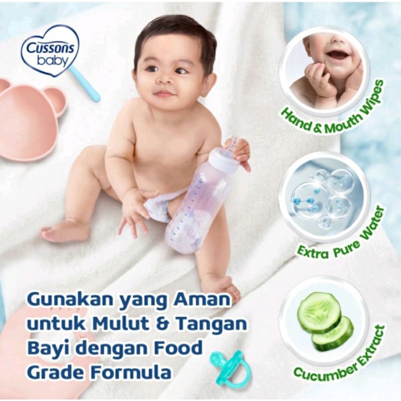 Cussons Baby Wipes isi 50 sheet | 45 sheet | Tisu Basah Bayi | Tisue Baby Wipes Cussons (1 SAJA ISI 45 LEMBAR)