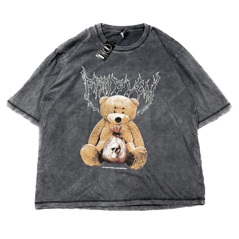 oversize 20s t-shirt wash  “brown bear”