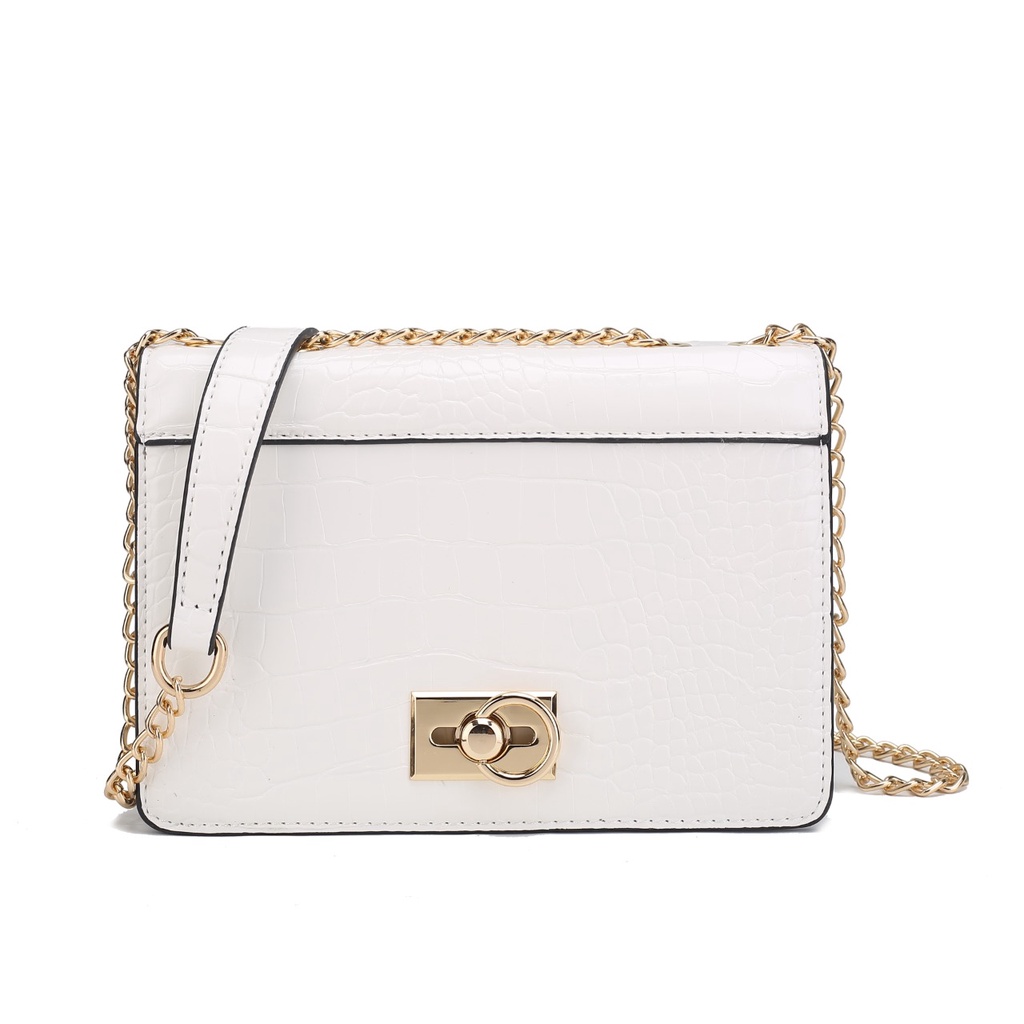 Tas Bahu Wanita Sling Bag Rantai Kotak Croco #205