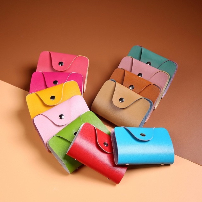 Dompet Kartu Dompet Kulit Kartu Slot Kancing