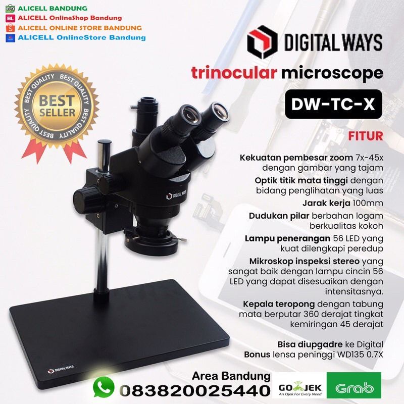 MICROSCOPE TRINOCULER / DIGITAL WAYS DW-TCX BLACK EDITION