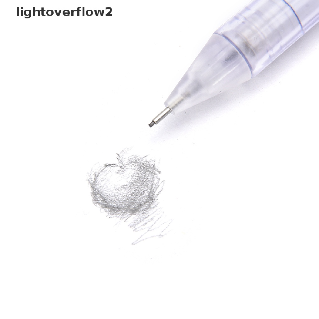 Lightoverflow2 Pensil Mekanik Otomatis 0.5mm Bahan Plastik Transparan Untuk Stationery Anak