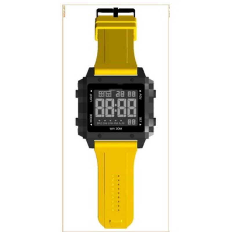 (Grosir)Jam Tangan Pria/Wanita Unisex FS/DvDigital Anti Air Strap Rubber/Karet(Terima Cod)