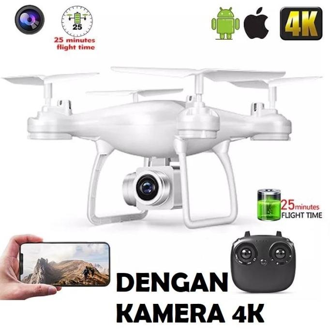 [ Promo ] Drone Camera Mini Cf921H 2.4G Vs X52Hd - 1080P Kamera 8Sl White - Drone Kamera Dan Aksesor