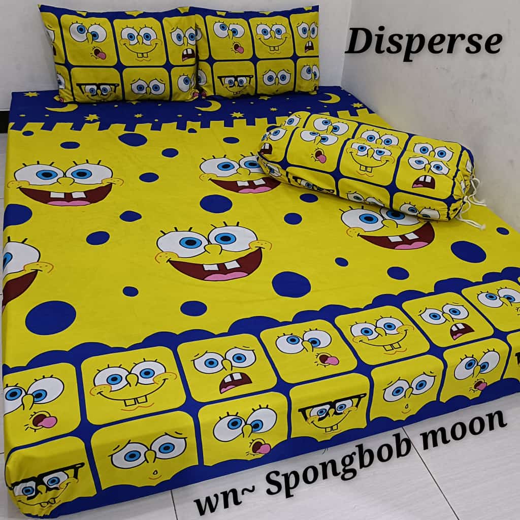 Sprei karakter homemade uk.120x200 motif SPONGEBOB